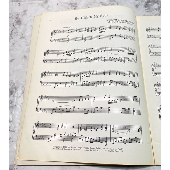 Preludes To Faith Piano Solos Songbook Sacred Songs Kurt Kaiser Vintage 1960s - Picture 3 of 8